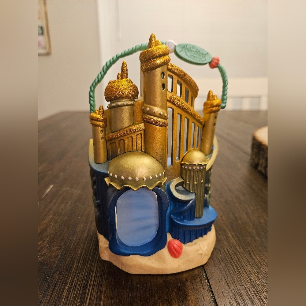 Disney Gold and Blue Castle Ornament